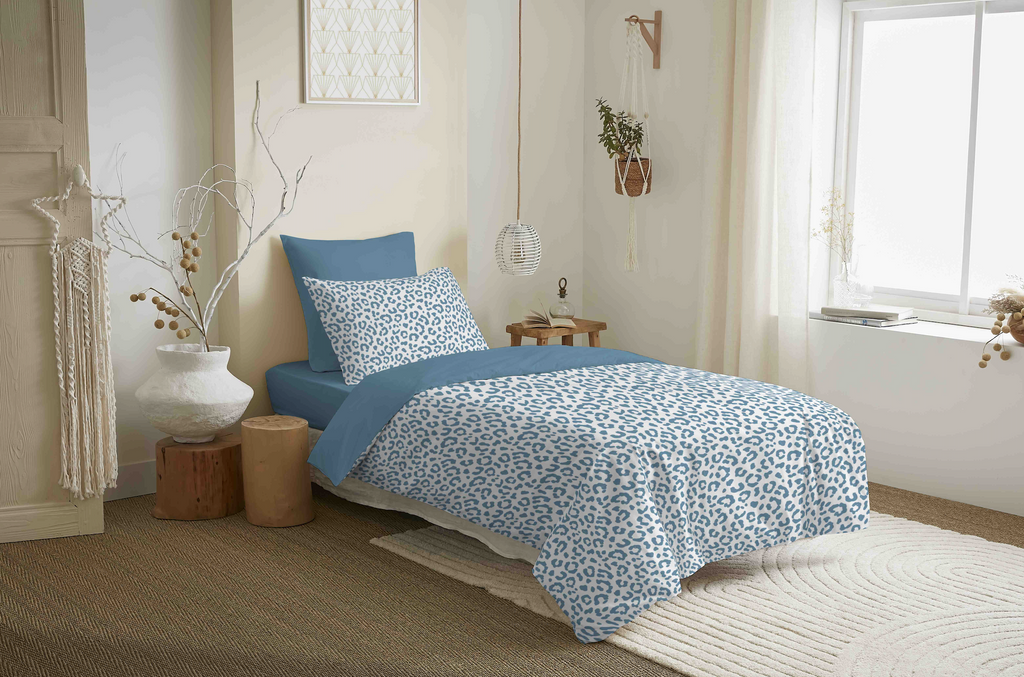 Pack Housse De Couette - 100% Coton - Diana Bleu
