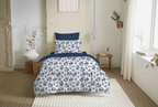 Pack Housse De Couette - 100% Coton - Eloise Bleu