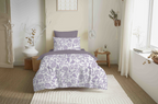Pack Housse De Couette - 100% Coton - Salma Lavande