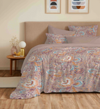 Pack Housse De Couette - 100% Coton - Bergame Nude