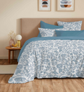 Pack Housse De Couette - 100% Coton - Salma Bleu