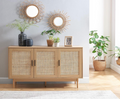 Amana - Buffet - Effet Chêne Et Cannage Rotin