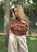 Top Satine - Marron