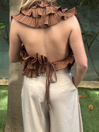 Top Satine - Marron