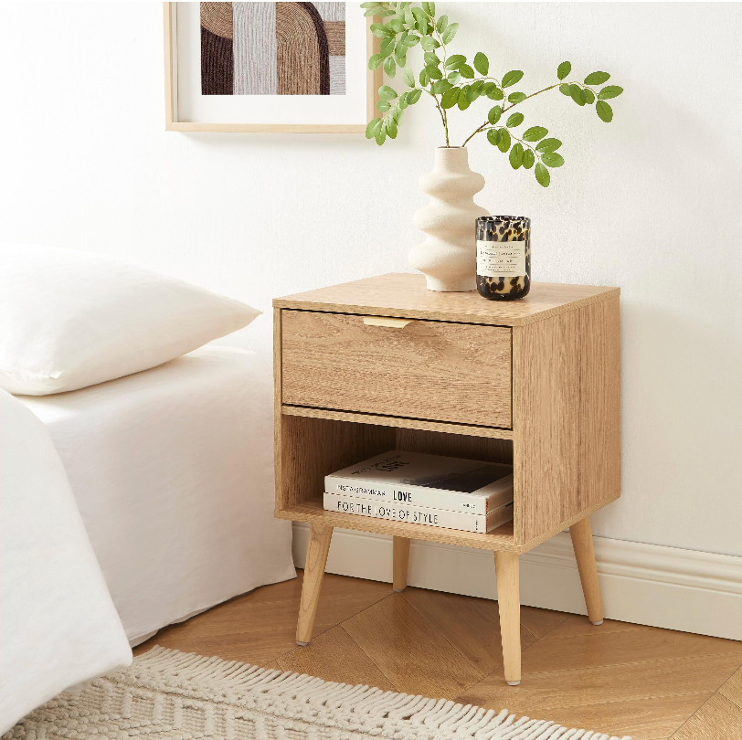 Jeanne - Lot De 2 Tables De Chevet - Effet Chêne