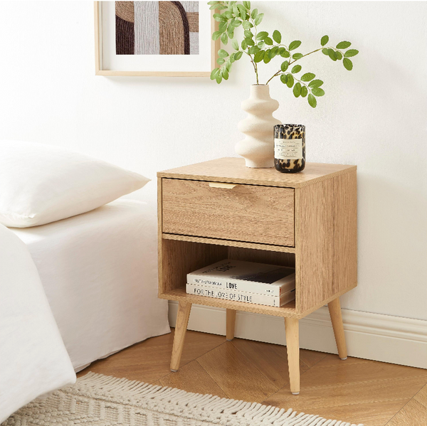 Jeanne - Lot De 2 Tables De Chevet - Effet Chêne