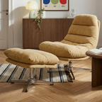 Themis - Fauteuil Rotatif 1 Place - Tissu Jaune Moutarde