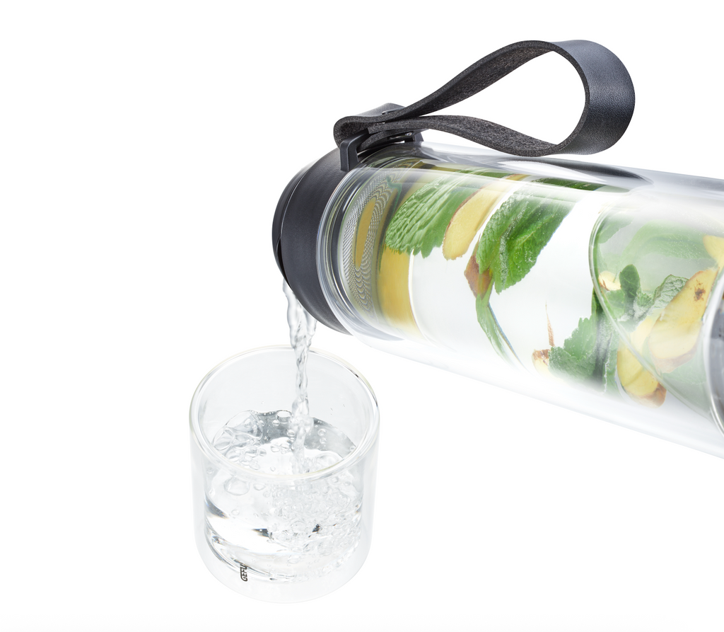 Companion - Gourde En Verre - Noir/Transparent