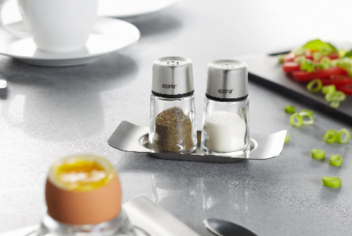 Brunch - Ensemble Salière Et Poivrière - Noir/Argent