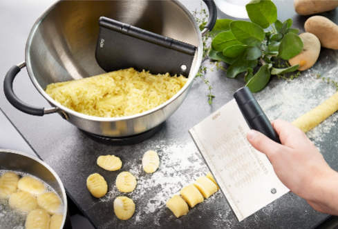 Dutto - Spatule À Pâte En 2 Parties - Noir/Argent