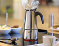 Emilio - Cafetière Italienne 6 Tasses - Acier Inoxydable - Noir/Argent