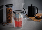 Mira - Tasse À Thé Avec Filtre À Thé - Argent/Transparent
