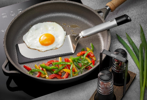 Primeline - Spatule À Sandwich - Acier Inoxydable - Noir/Argent