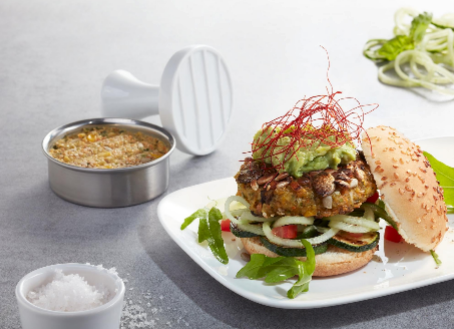 Spark - Presse À Burger Pour Mini-Burgers - Argent/Blanc
