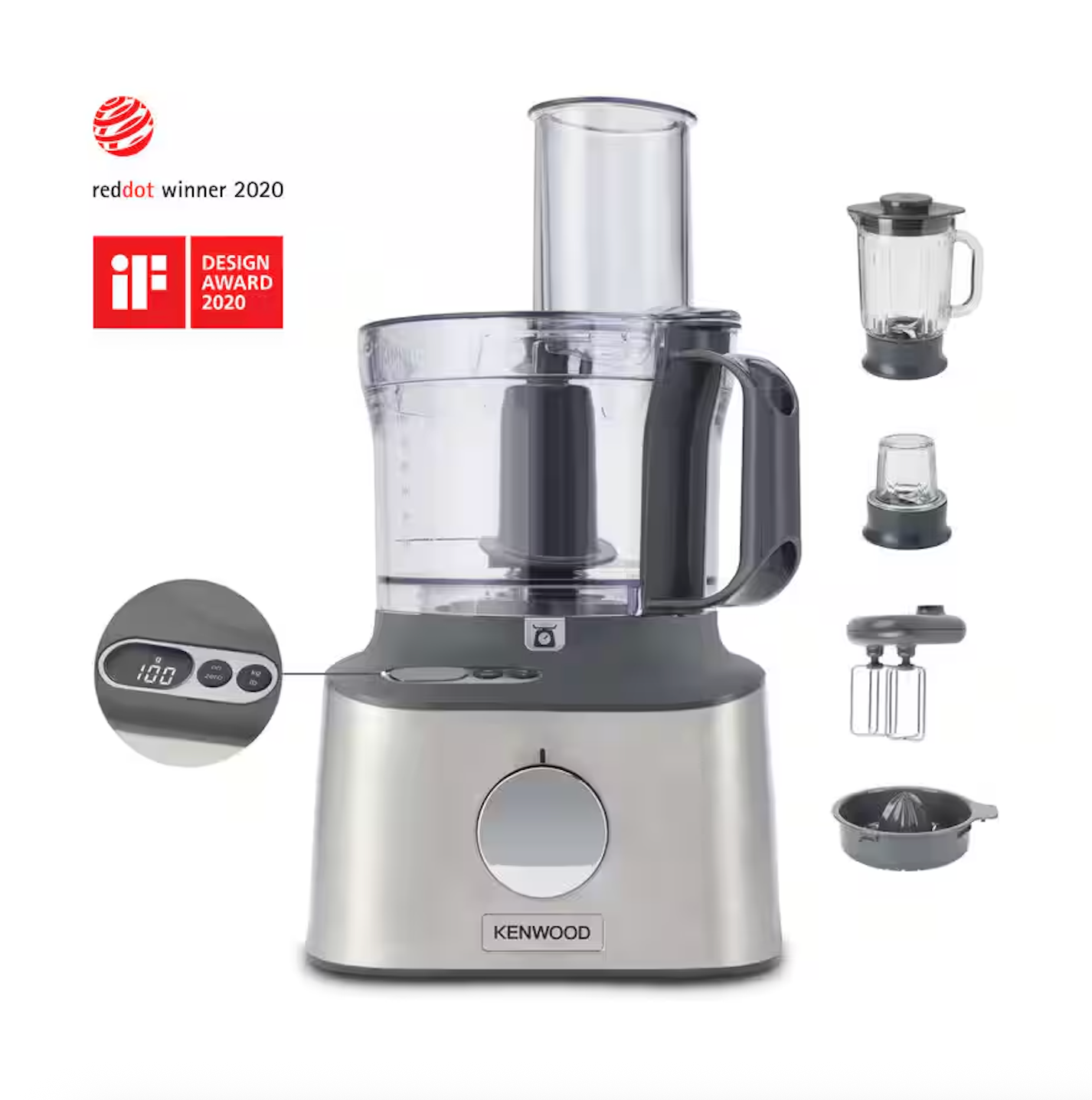 Robot Multifonction - MultiPro Compact+ - 2,1L - Argent