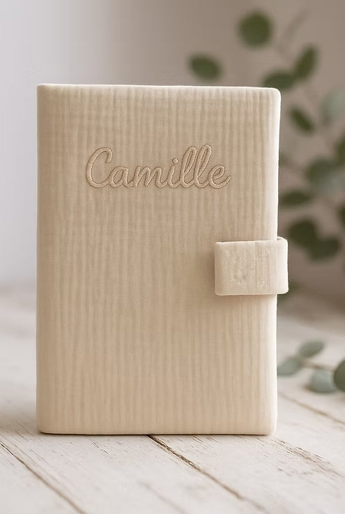 L'Essentiel - Protège Carnet De Santé Beige - À Personnaliser