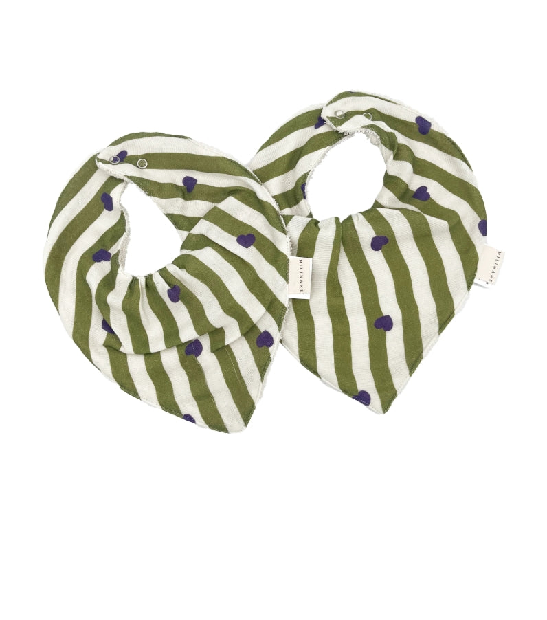 Lot De 2 Bavoirs Bandana - Mael - Stripe& Love