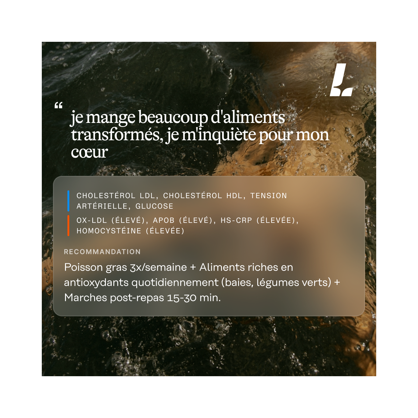 2 Bilans / par an 110 biomarqueurs