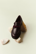 Catena Burgundy Flat Moccasin