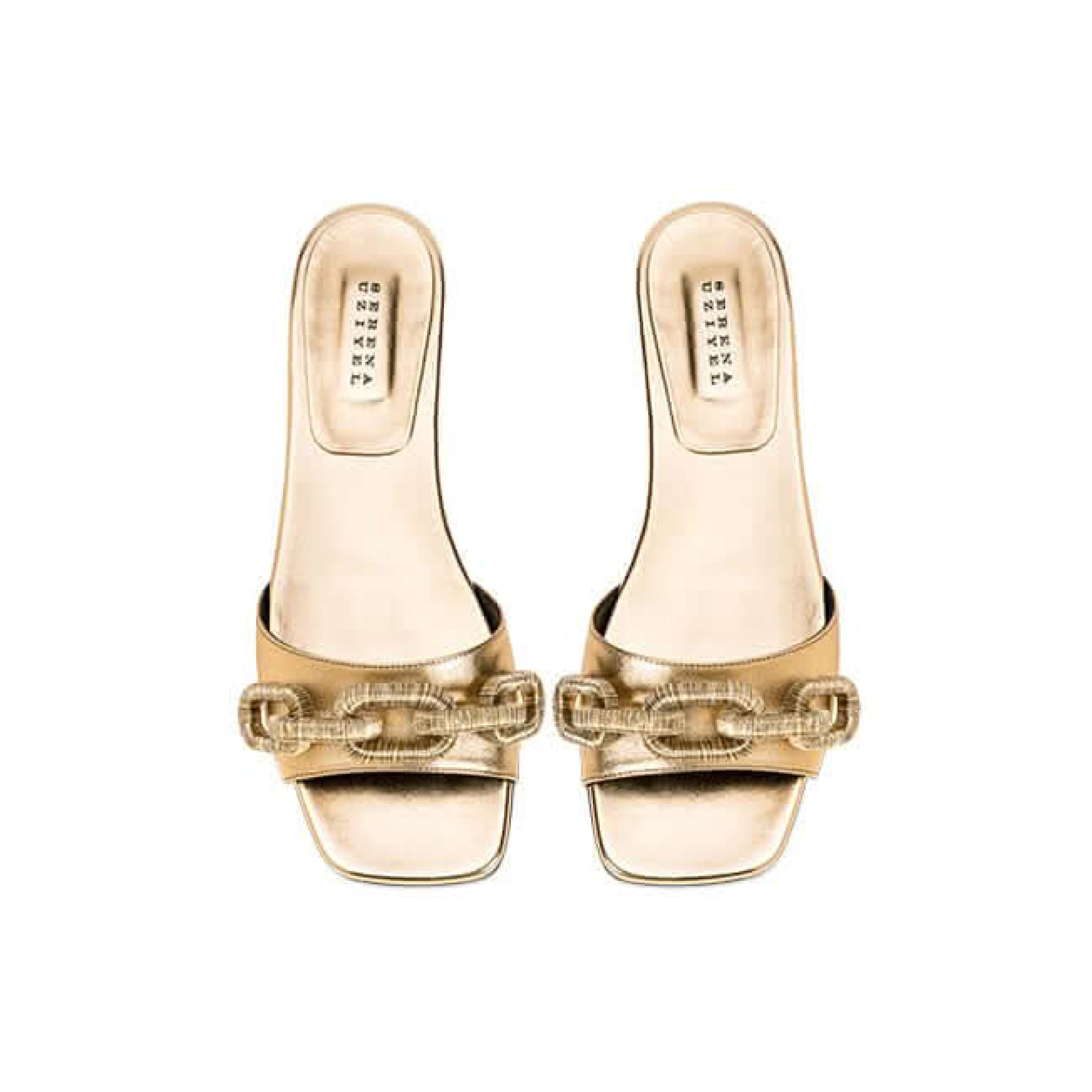Catena Gold Flat Sandal