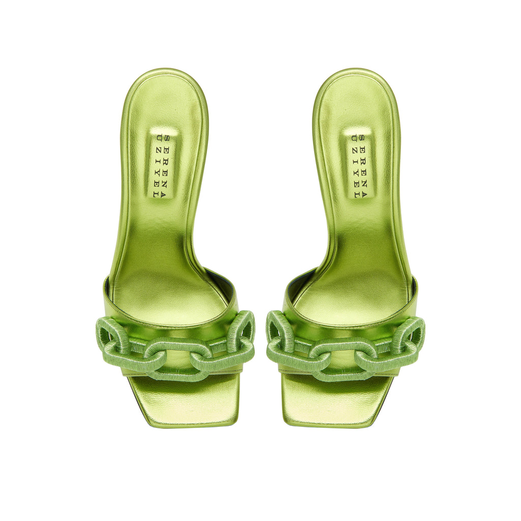 Catena Metallic Green High-Heel Sandal