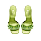 Catena Metallic Green High-Heel Sandal