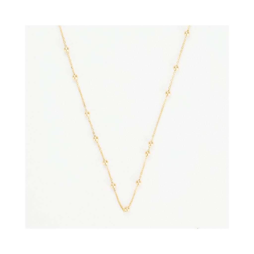 Chaine Boules En Or Jaune 375/1000 50 Cm