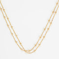 Chaine Boules Double En Or Jaune 375/1000 43Cm