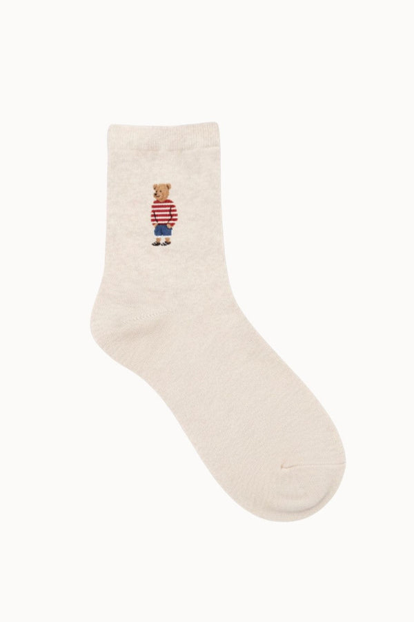 Chaussettes Ours - Ecru