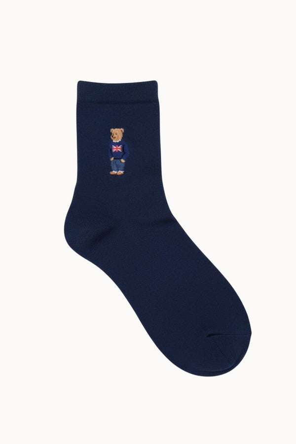 Chaussettes Ours Marine - Bleu