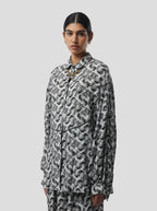 Chemise Tasman In Lead Shavings Print