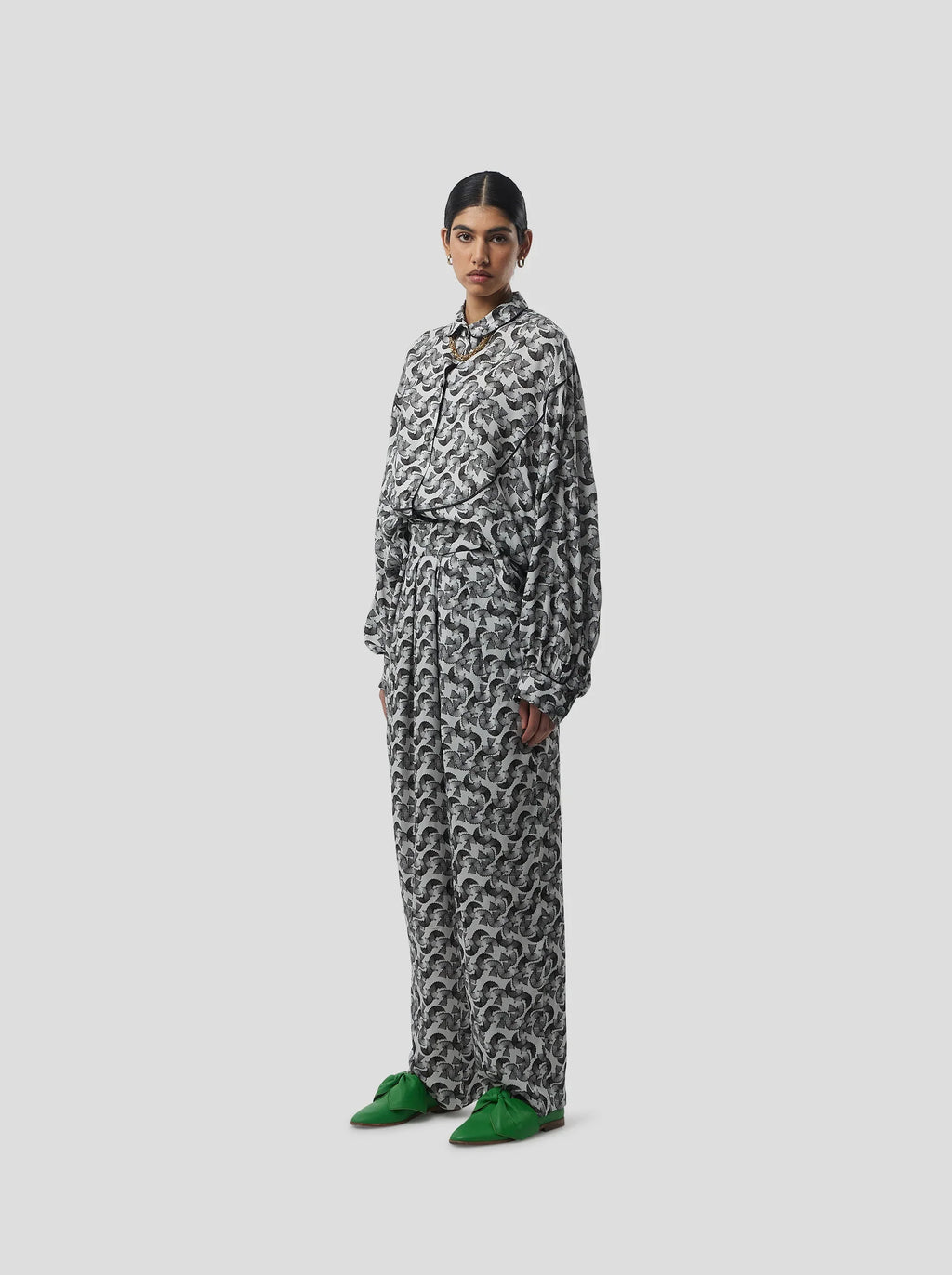 Pantalon Sakis In Lead Shavings Print
