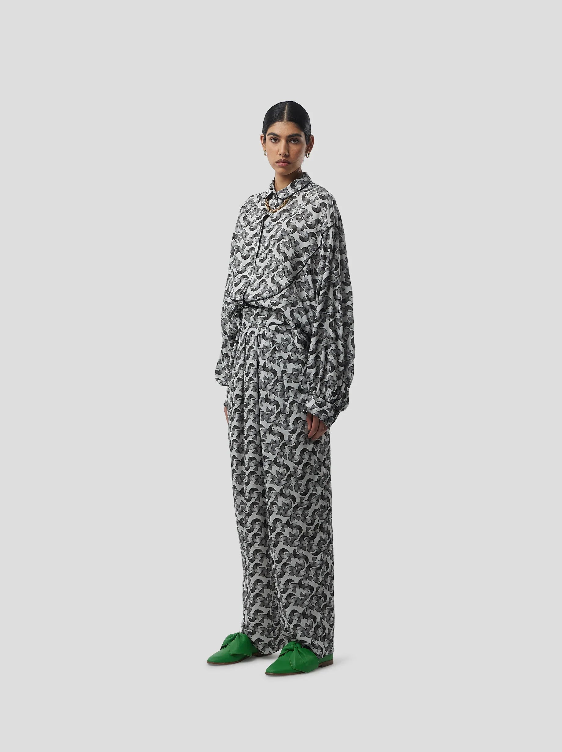 Pantalon Sakis In Lead Shavings Print