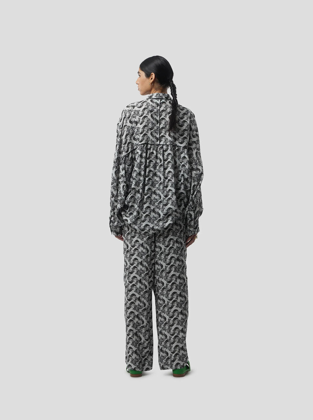 Chemise Tasman In Lead Shavings Print