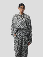 Chemise Tasman In Lead Shavings Print