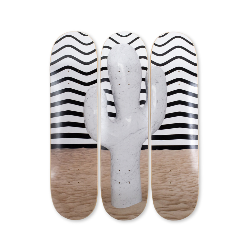 Claudia comte desert flood kai the marble cactus hand signed bottom exclusive triptych by the skateroom