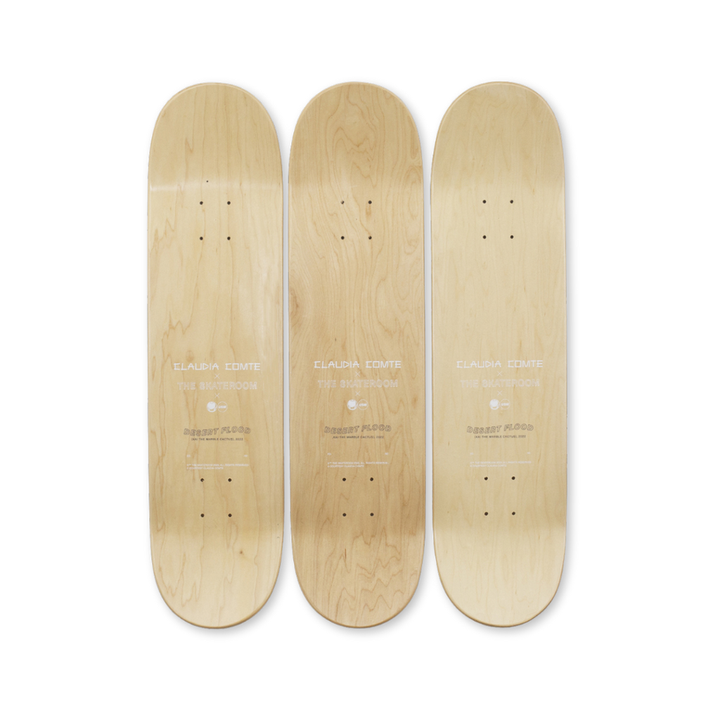 Claudia comte desert flood kai the marble cactus hand signed top exclusive triptych by the skateroom