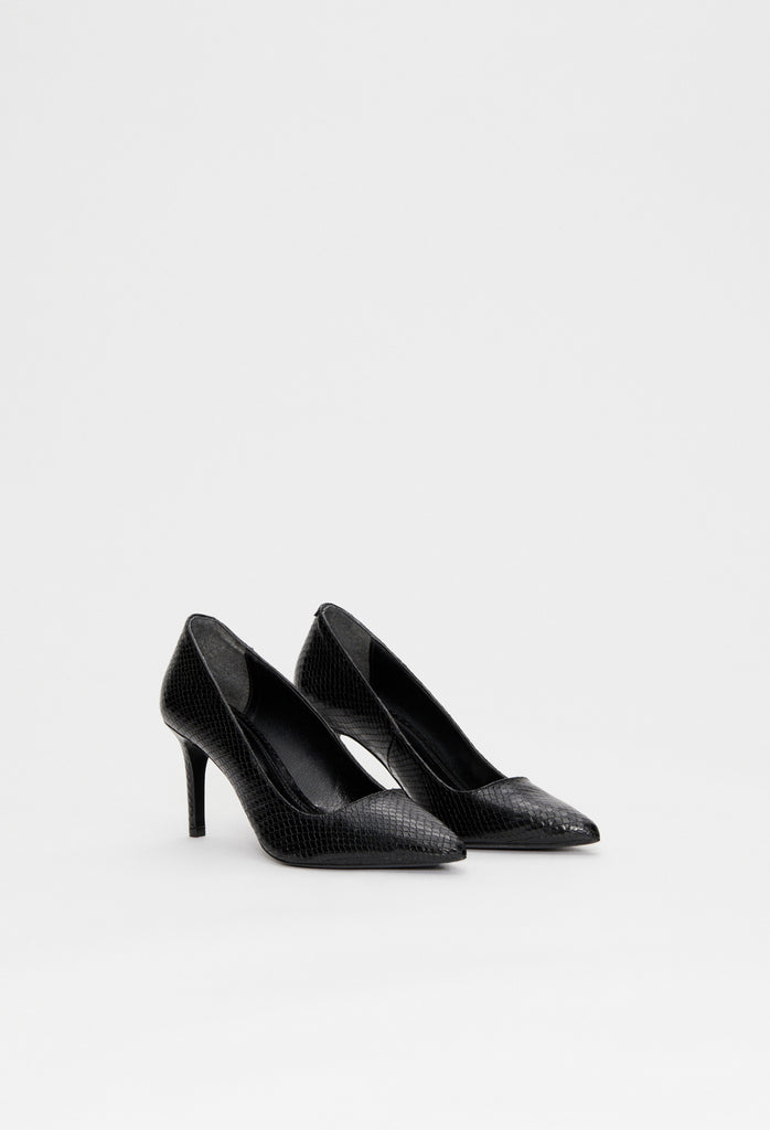 Claudie Pierlot - Escarpins Altesse - Python Noir