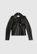 Claudie Pierlot - Blouson En Cuir Classic - Noir