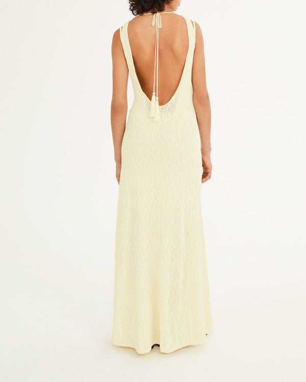 Claudie Pierlot - Robe Dos Nu Monteo - Jaune Pale