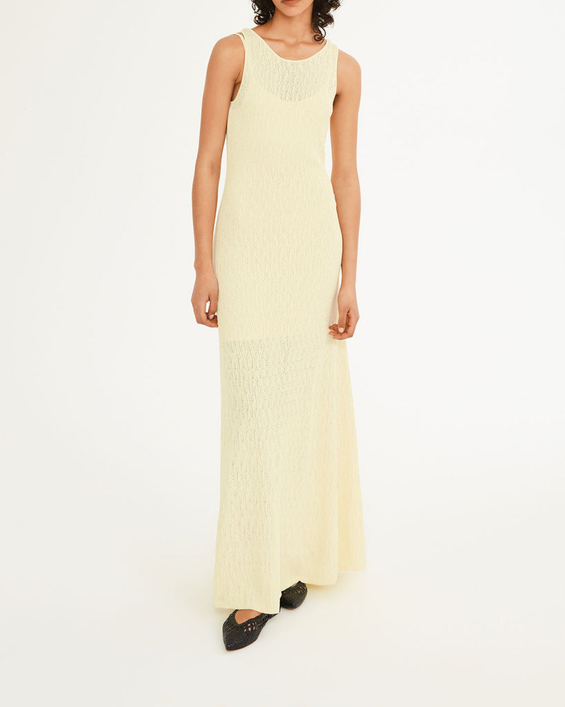 Claudie Pierlot - Robe Dos Nu Monteo - Jaune Pale