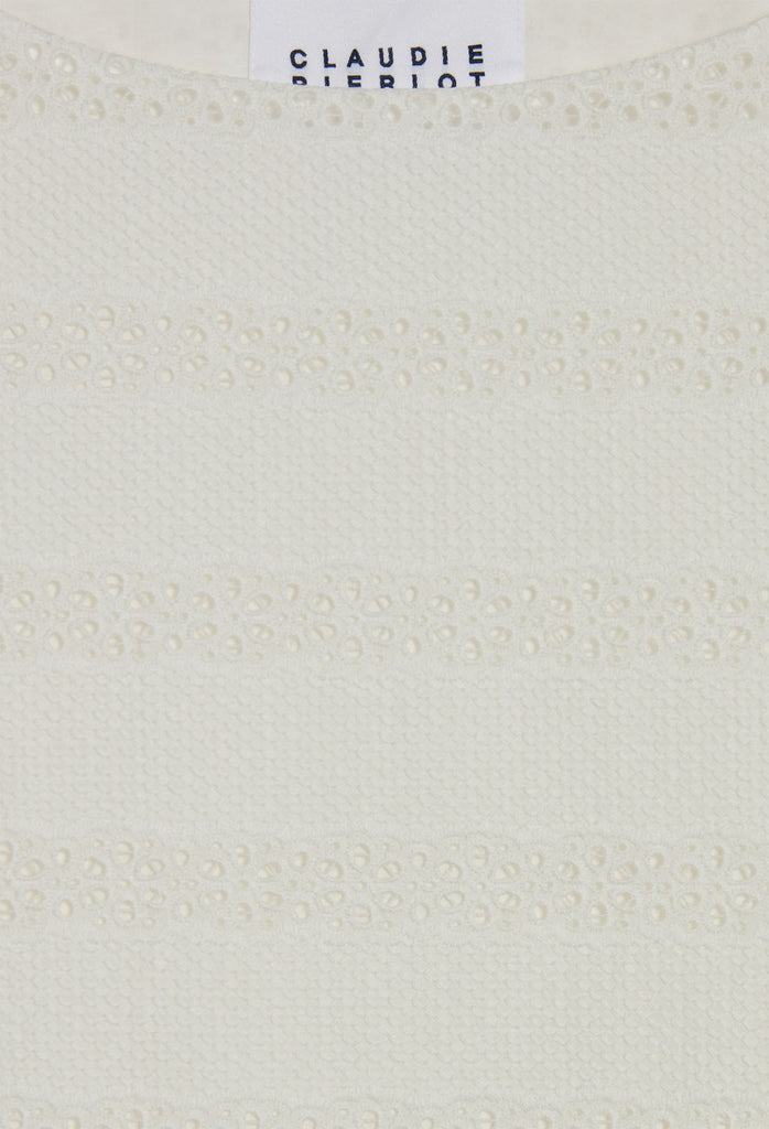 Claudie Pierlot - Robe Rififi Broderies - Ecru