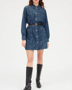 Claudie Pierlot - Robe Raft - Denim Mid Blue