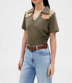 Claudie Pierlot - T-Shirts Tavi - Kaki