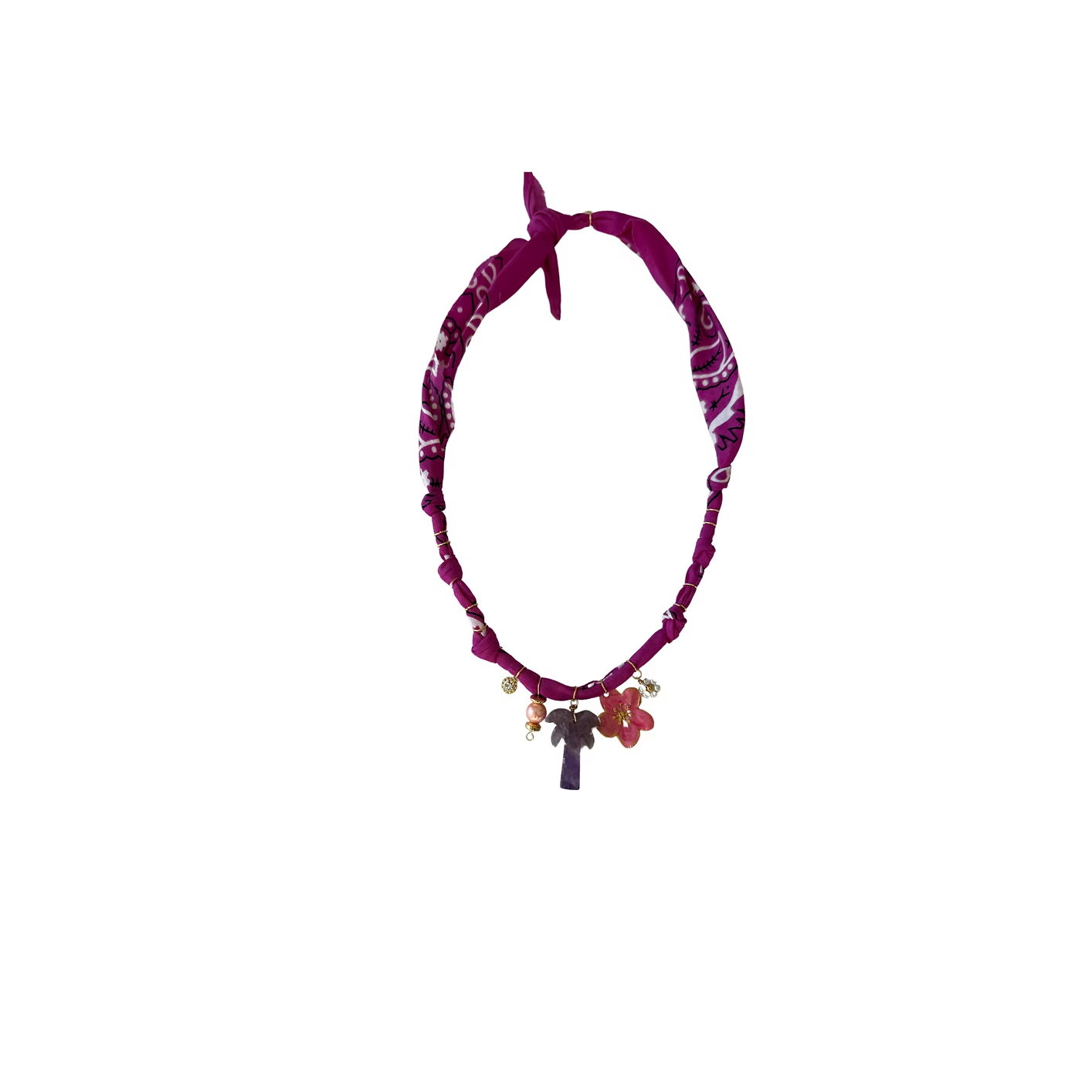 Collier Colombiana Palmier Pierre Cyclamen