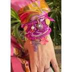 Collier Colombiana Palmier Pierre Cyclamen