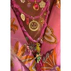 Collier Colombiana Perroquet Rose