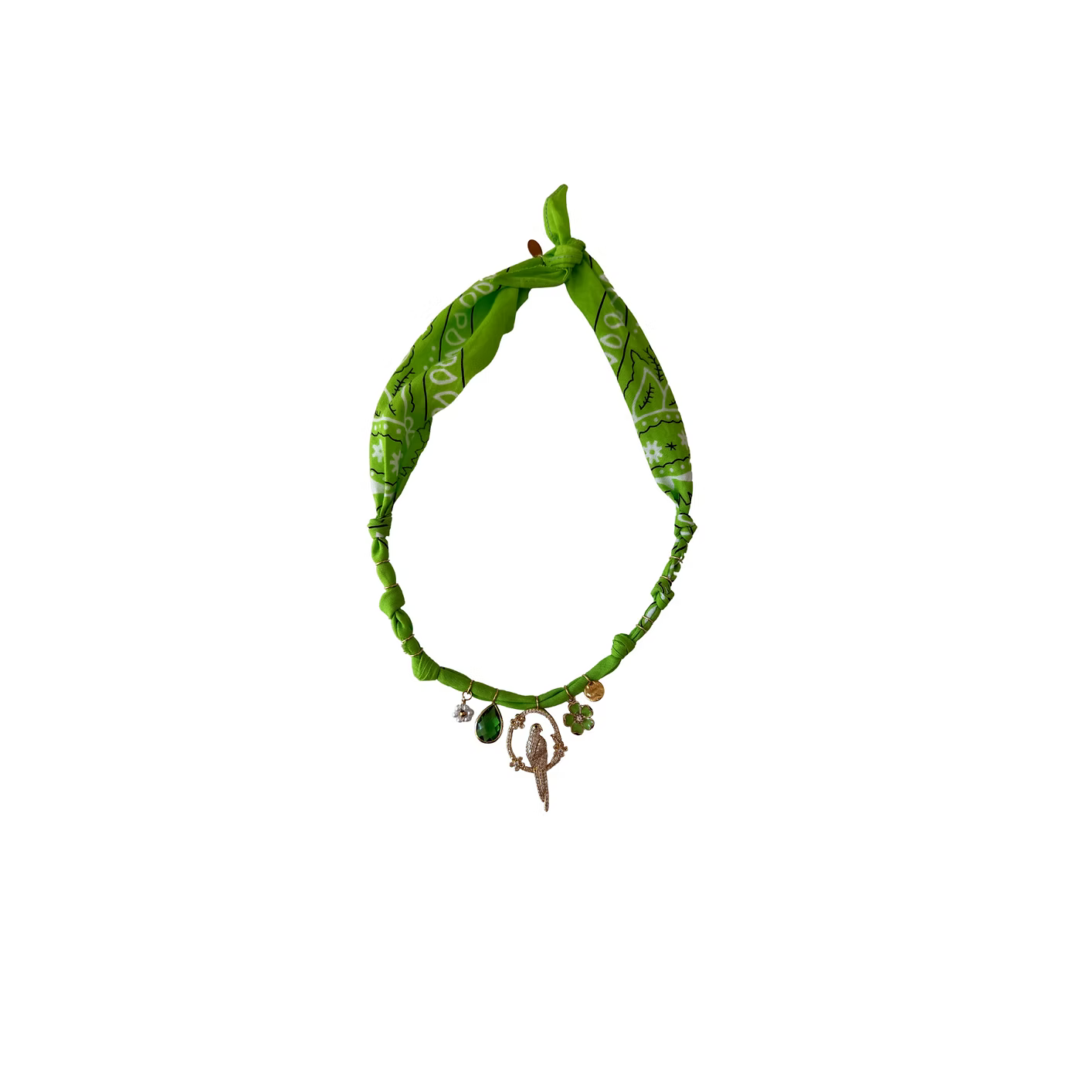 Collier Colombiana Perroquet Vert Clair