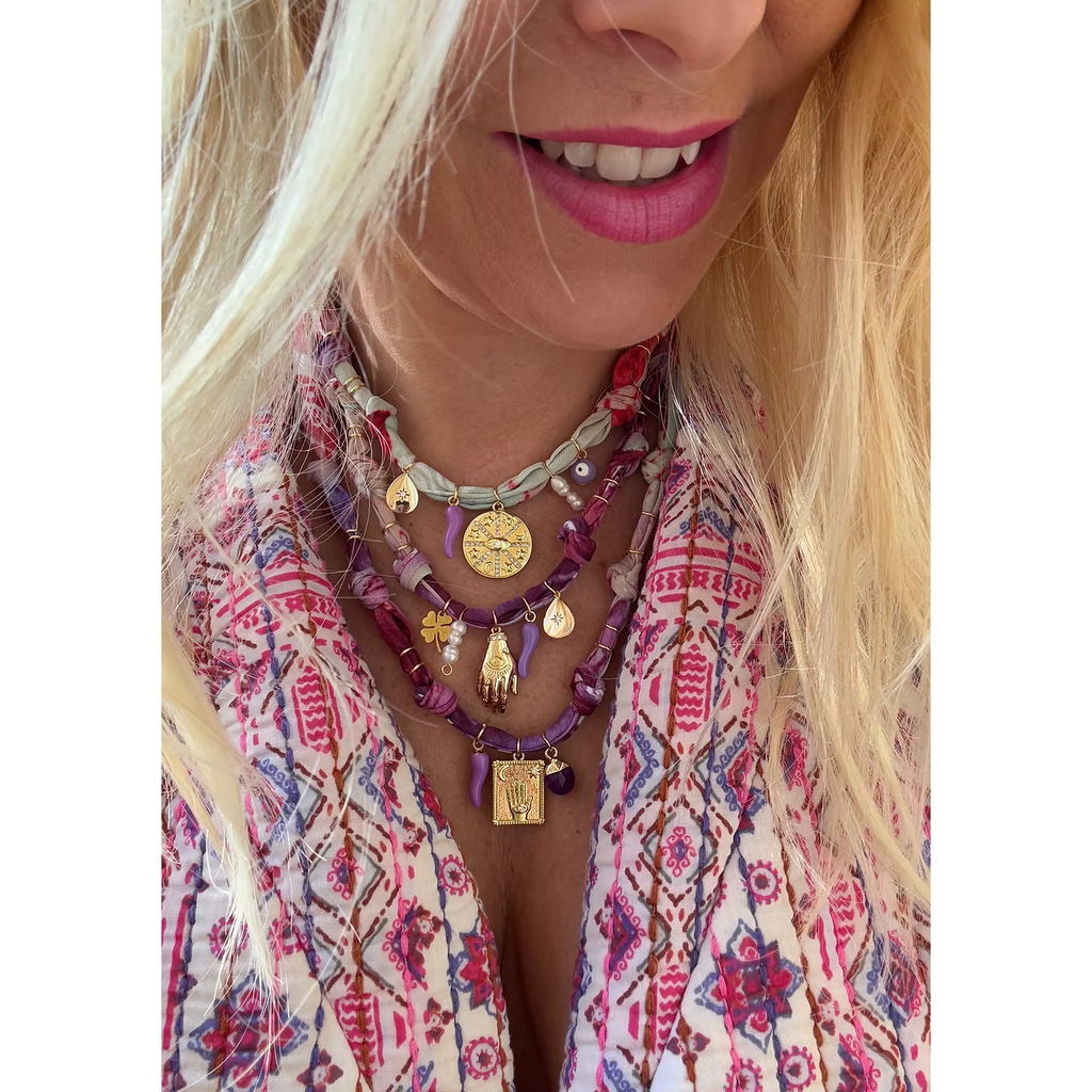 Collier Cosmic Vibes Tarot Doré Rose