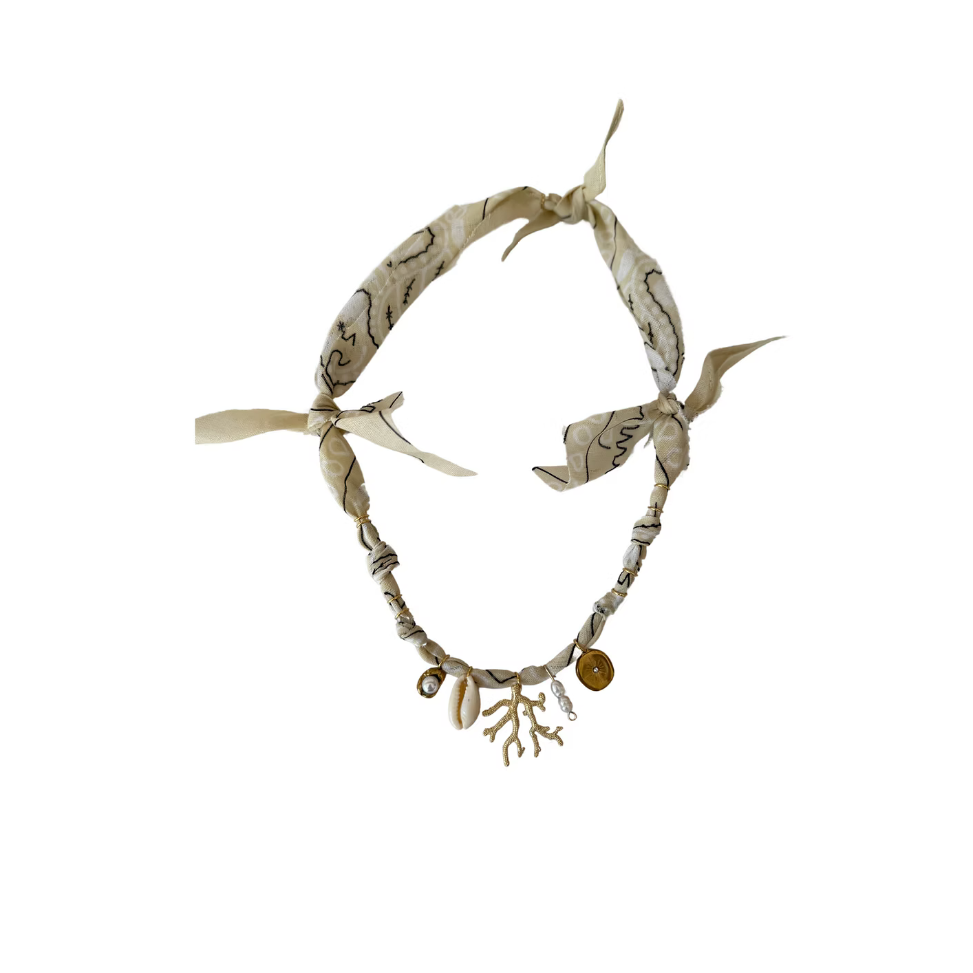 Collier Golden Fluo Corail Doré Nude